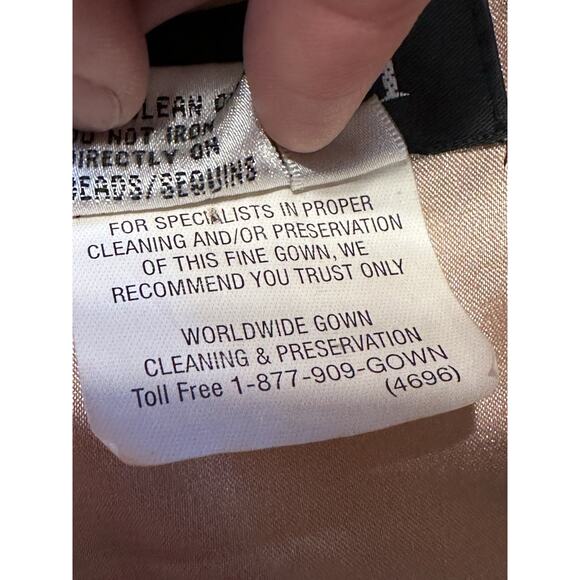 Jovani Women's Black 100% Silk Lace and Beaded Midi Balloon Dress SZ 4 Formal0 - Picture 13 of 13